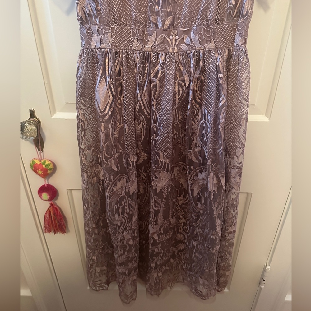 BHLDN Vivica Lace Midi Dress in Lavender - Picture 6 of 8